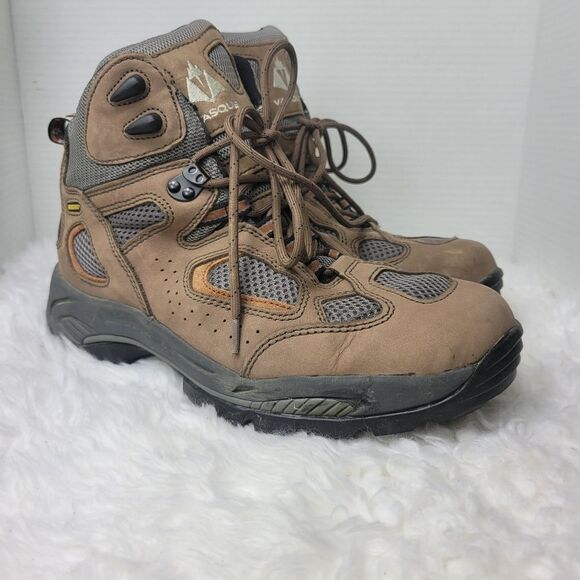 Vasque  Gore-tex Mens Boot Size 10 Vibram Sole Hiking Brown Suede Shoes - Picture 1 of 9